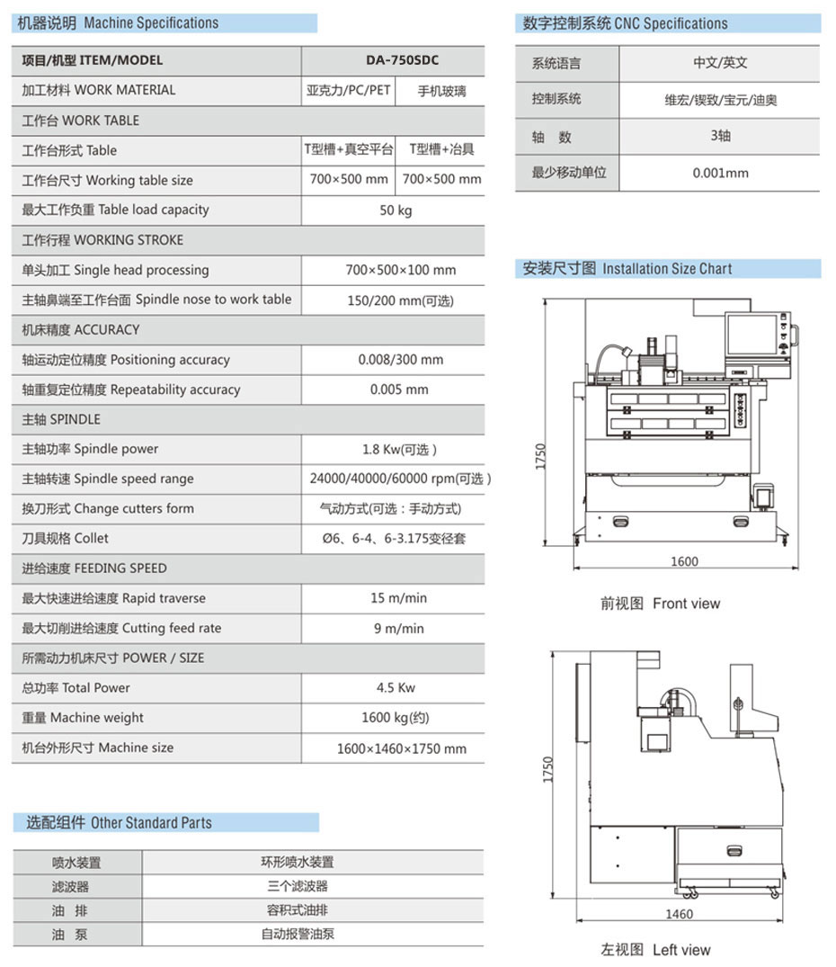 單頭全罩CCD刀庫機參數